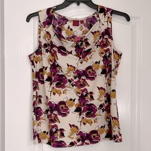 Dressy Floral Shell Blouse Size M